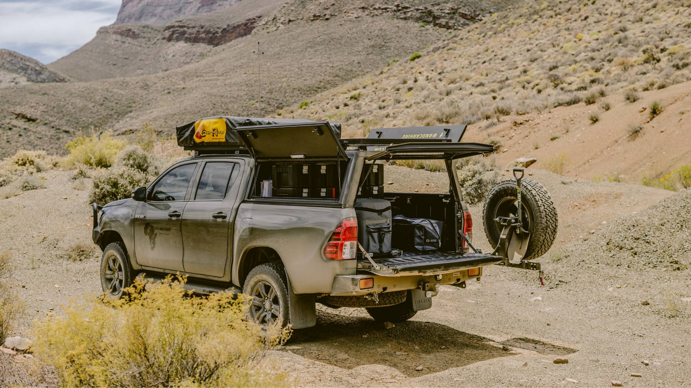 4x4 vehicle parked in a scenic landscape, perfect for adventure travel in Southern Africa.