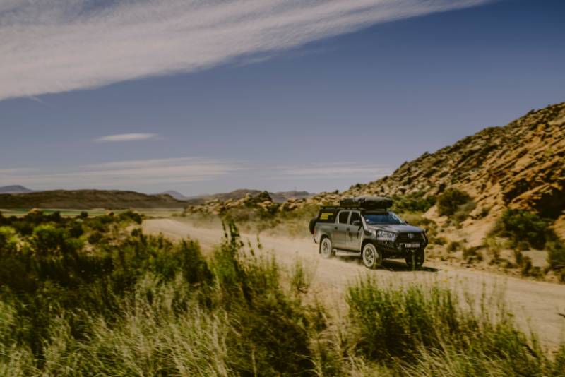 4x4 hire in South Africa driving through scenic landscapes